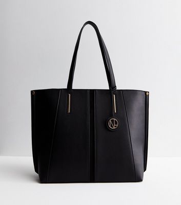Black Leather-Look Webbed Cross Body Bag | New Look
