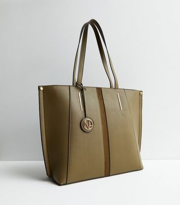 Khaki store tote bag