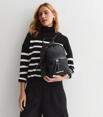 Newlook black backpack sale