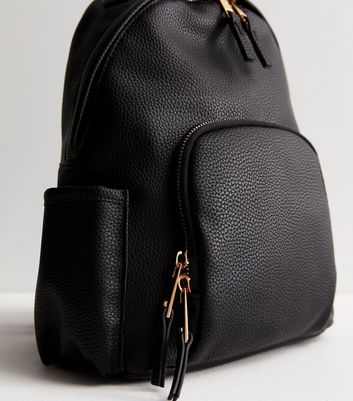 River Backpack in Pebbled Leather - Black – HOBO