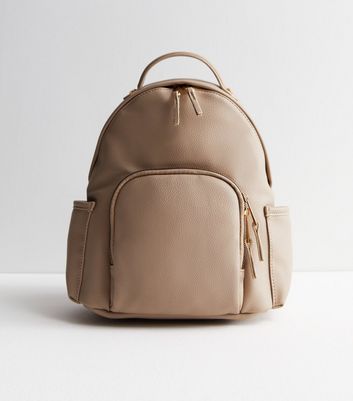 Mink Leather Look Mini Backpack New Look