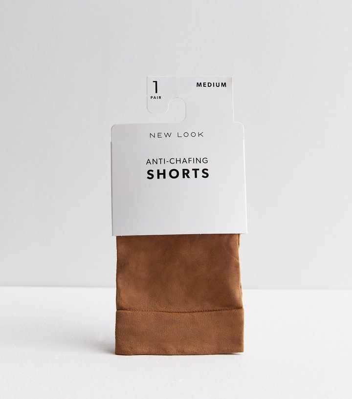 Tan 80 Denier Anti-Chafing Shorts
