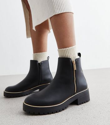 Black ankle outlet boots chunky