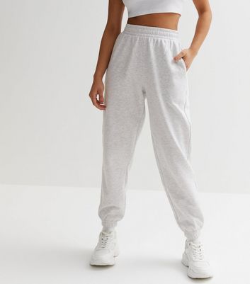 Petite Grey Cuffed Joggers New Look