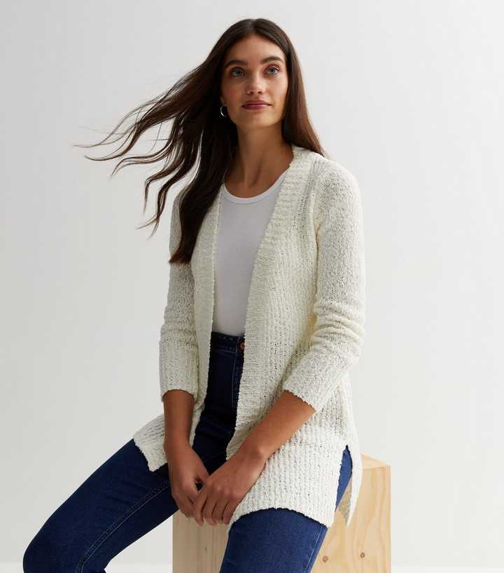 Sunshine Soul White Soft Knit Long Cardigan | New Look