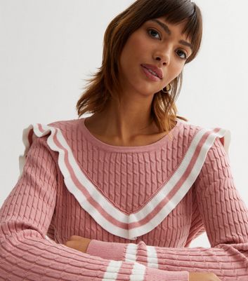 Pink frill outlet jumper