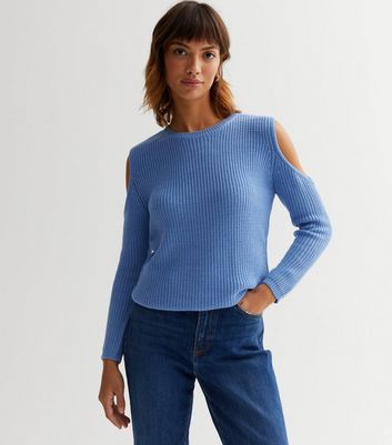 Cold shoulder shop jumper new look