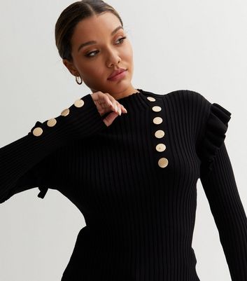 Black button outlet jumper