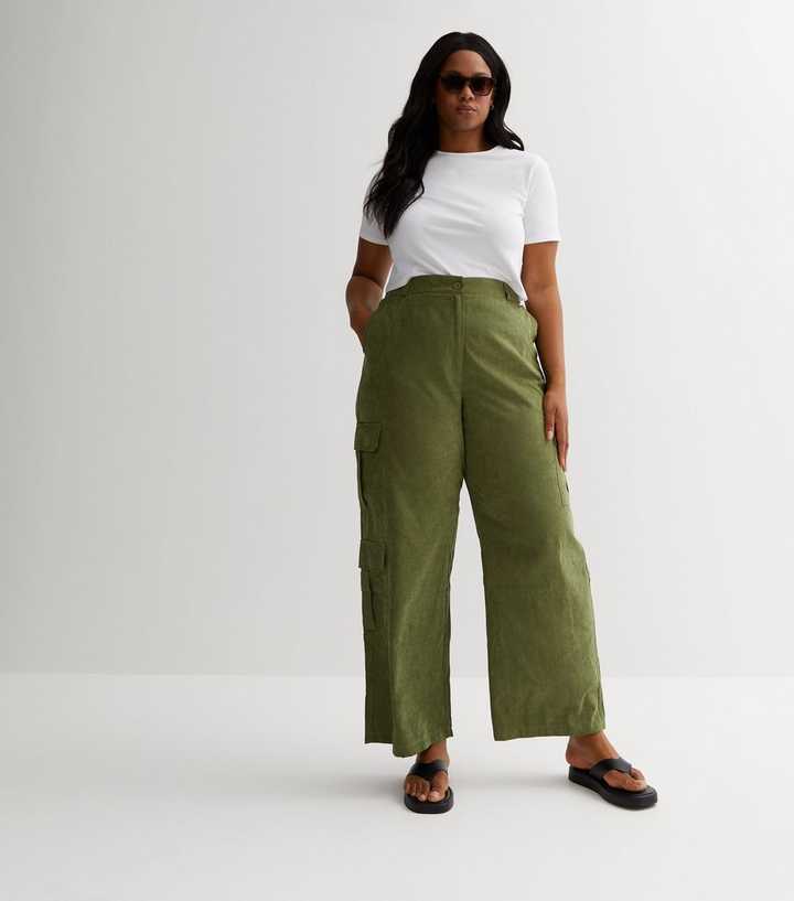 Wide Straight Leg Cargo Trousers