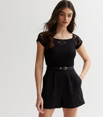 New look cheap black lace bodysuit