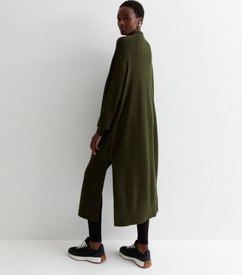 Tall Khaki Longline Pocket Cardigan New Look