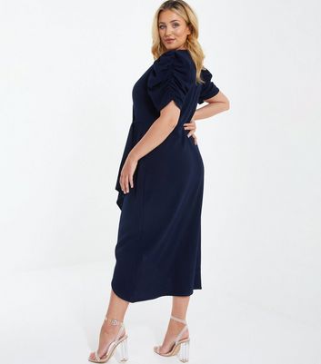 Quiz curve sale navy dress