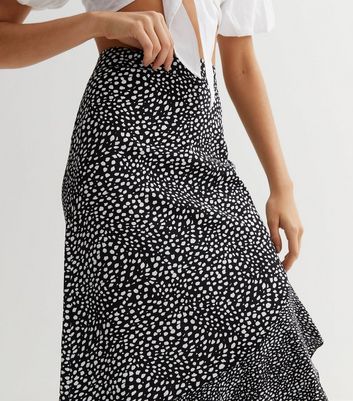 Cameo rose black outlet floral pleated midi skirt