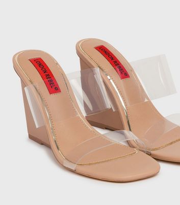 Translucent cheap wedge sandals