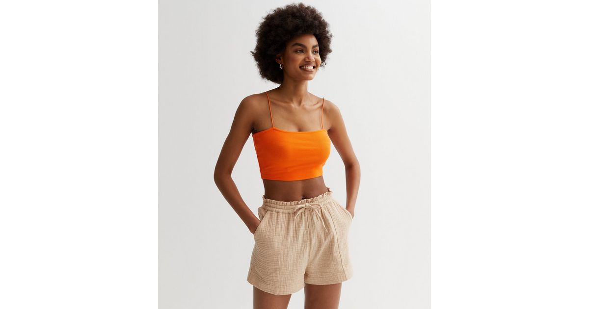 Funky Orange 70s Inspired Crop Top -   Crop tops, Cropped tube top,  70s inspired