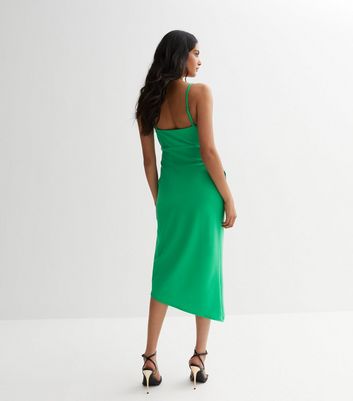 Strappy cowl cheap midi dress