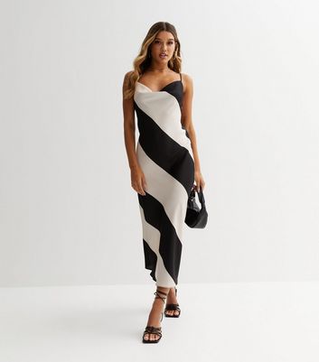 New look black white dress best sale