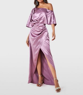 drapy satin gown