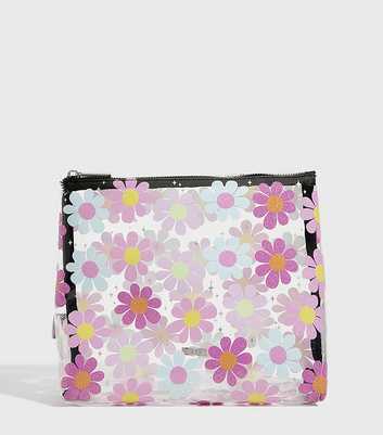 Skinnydip Multicoloured Floral Glitter Wash Bag