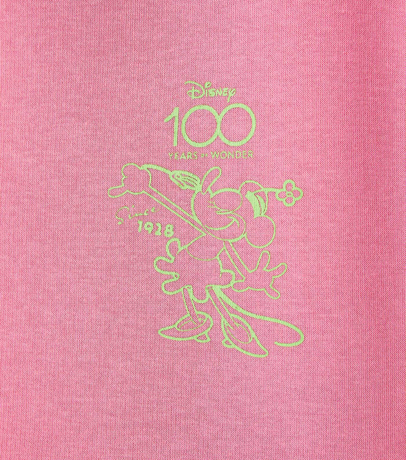 Skinnydip Bright Pink Minnie Mouse Neon Logo Oversized Sweatshirt Image 5
