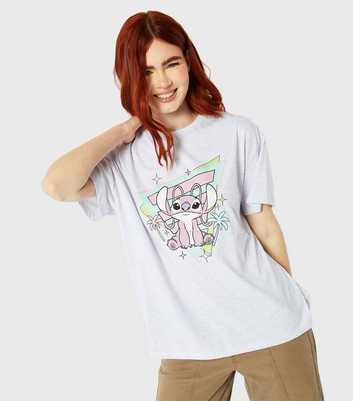 Skinnydip Lilac Disney Angel Oversized Logo T-Shirt