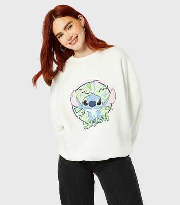 Skinnydip Cream Disney Stitch Jersey Sweatshirt
