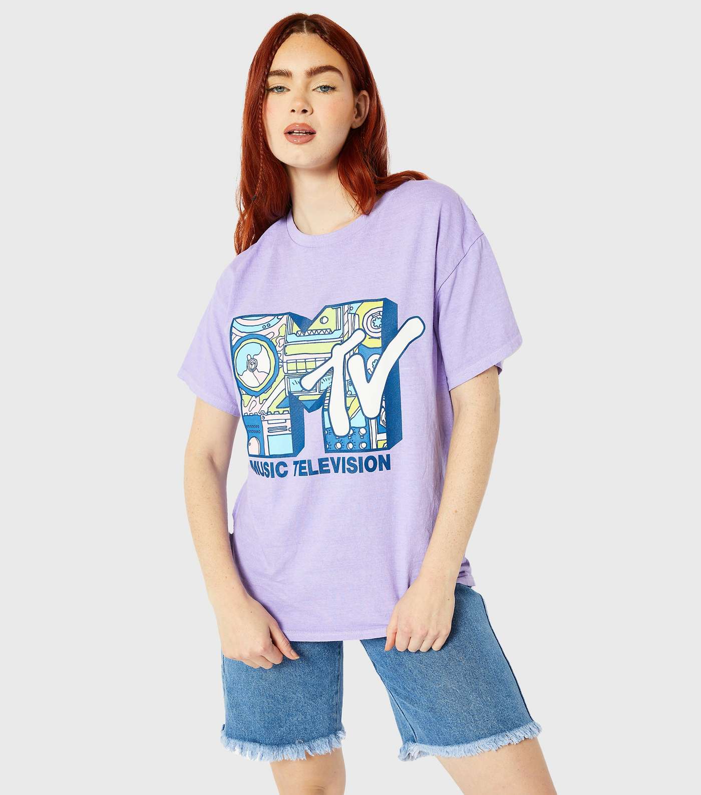 Skinnydip Lilac MTV Graphic T-Shirt Image 3