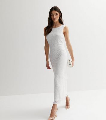 New look best sale white midi dress