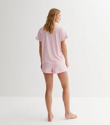 Maternity Pink Short Pyjama Set with Animal Print New Look