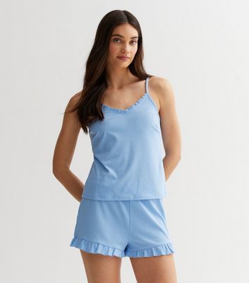 Stripe Satin Pyjama Set Blue- WWL900