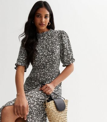 Miss selfridge floral midi sale dress