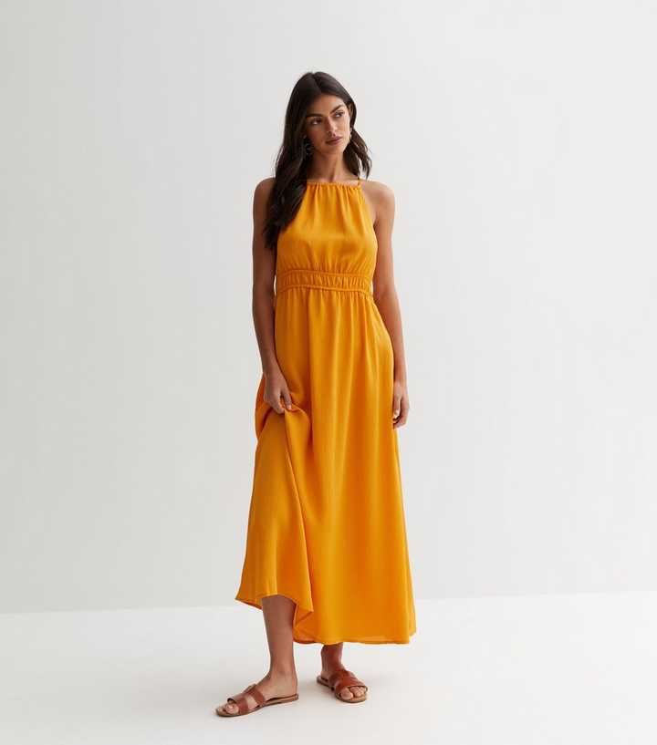 orange and yellow dress