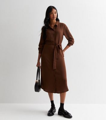 Brown shirt hot sale dress uk