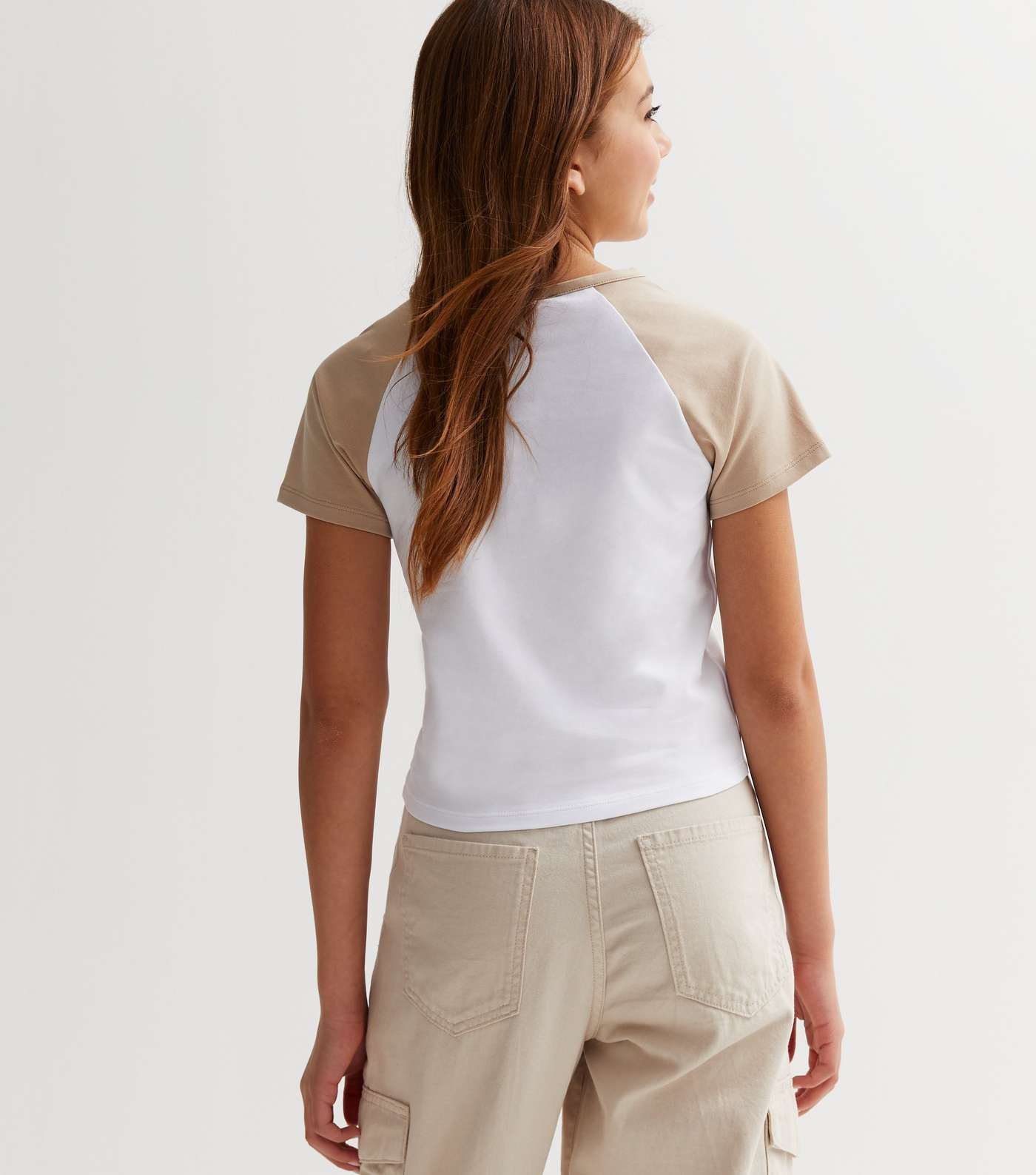 Girls Camel Jersey Raglan Sleeve T-Shirt Image 4