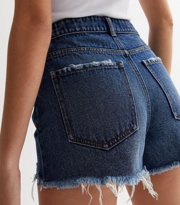 High waisted sale cheeky denim shorts