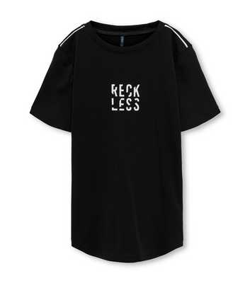 KIDS ONLY Black Long Reckless Logo T-Shirt