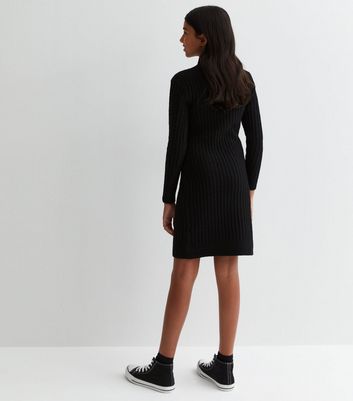 Girls black store jumper dress