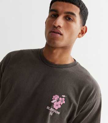 Dark Grey Blossom Logo T-Shirt