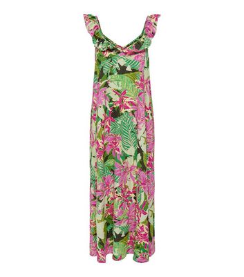 ONLY Multi Colour Floral Midi Dress New Look