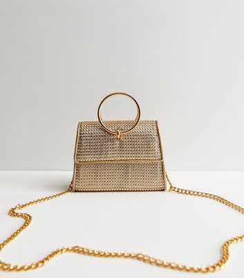 Gold Ring Strap Clutch Bag