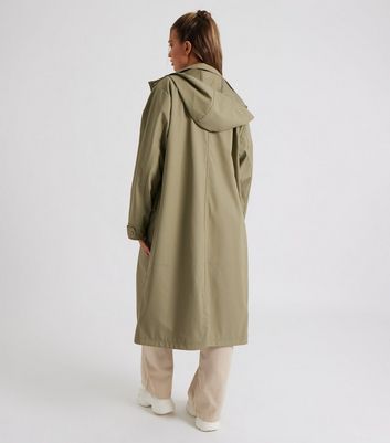 Olive raincoat womens on sale