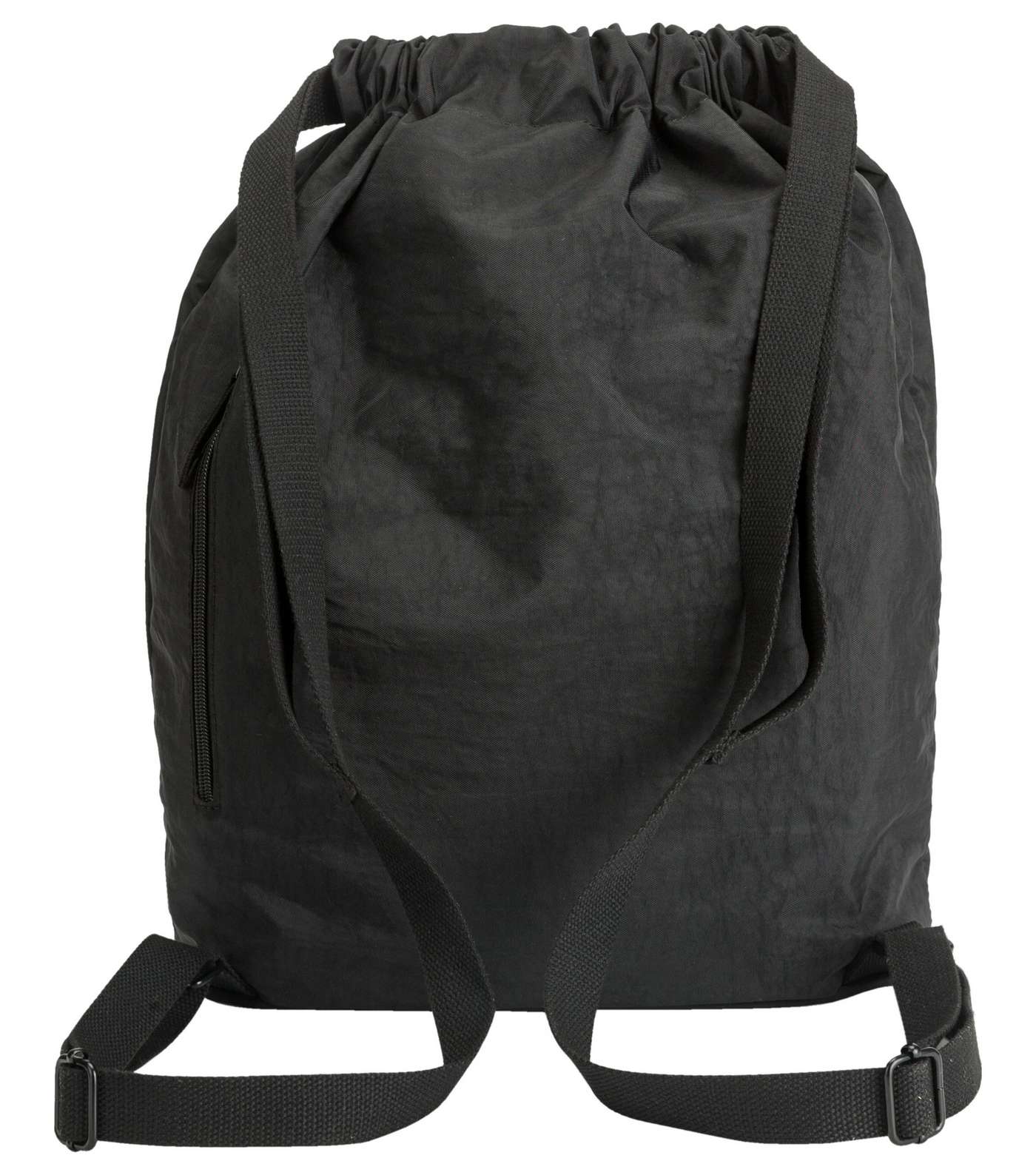 Artsac Black Pocket Front Drawstring Backpack Image 6