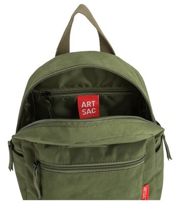 Artsac Khaki Pocket Front Backpack New Look