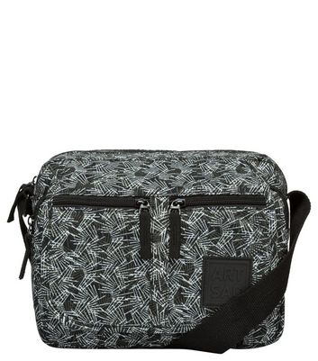 Artsac Black Line Double Zip Front Cross Body Bag