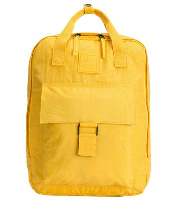 Artsac Yellow Square Pocket Backpack