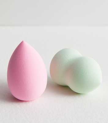 2 Pack Green and Pink Beauty Sponges