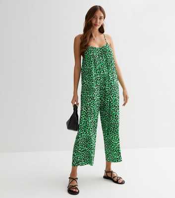 Green Mark Making Strappy Oversized Jumpsuit