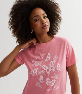new look pink t shirt