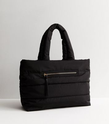 Black Padded Tote Bag | New Look