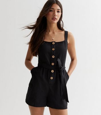 New look deals black playsuit